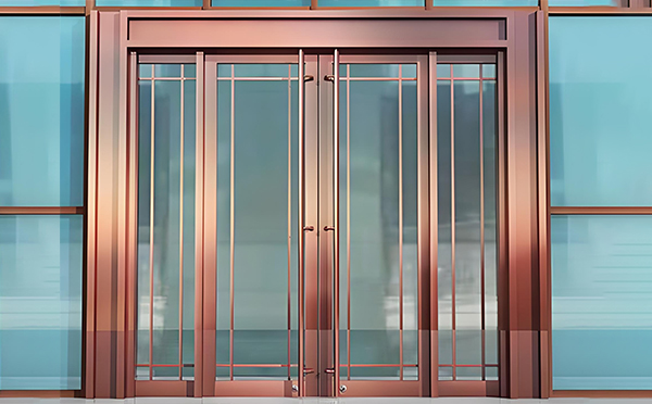 天山玻璃地弹门